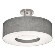 Montclair 12" LED Semi-Flush Mount, Satin Nickel Finish - Bees Lighting