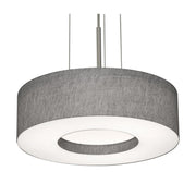 Montclair 15" LED Pendant, Satin Nickel Finish & Grey Shade - Bees Lighting