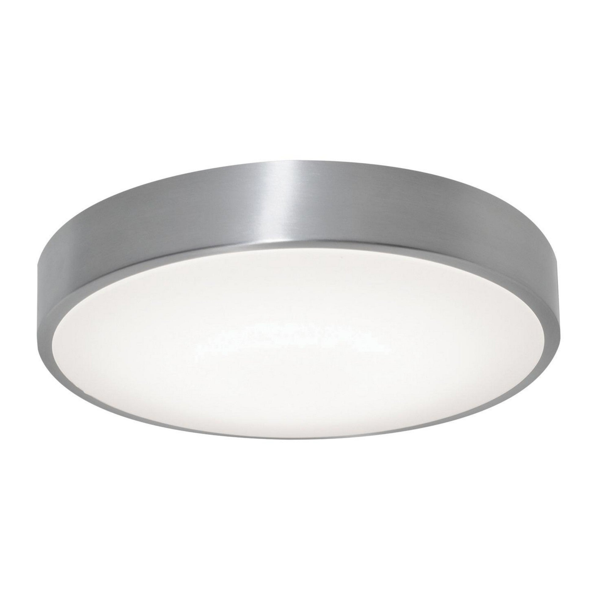 Octavia 19" LED Flush Mount, Brushed Aluminum Finish, Battery Backup - Bees Lighting