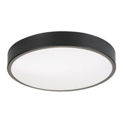 Octavia 19" LED Flush Mount, Black Finish, Battery Backup - Bees Lighting