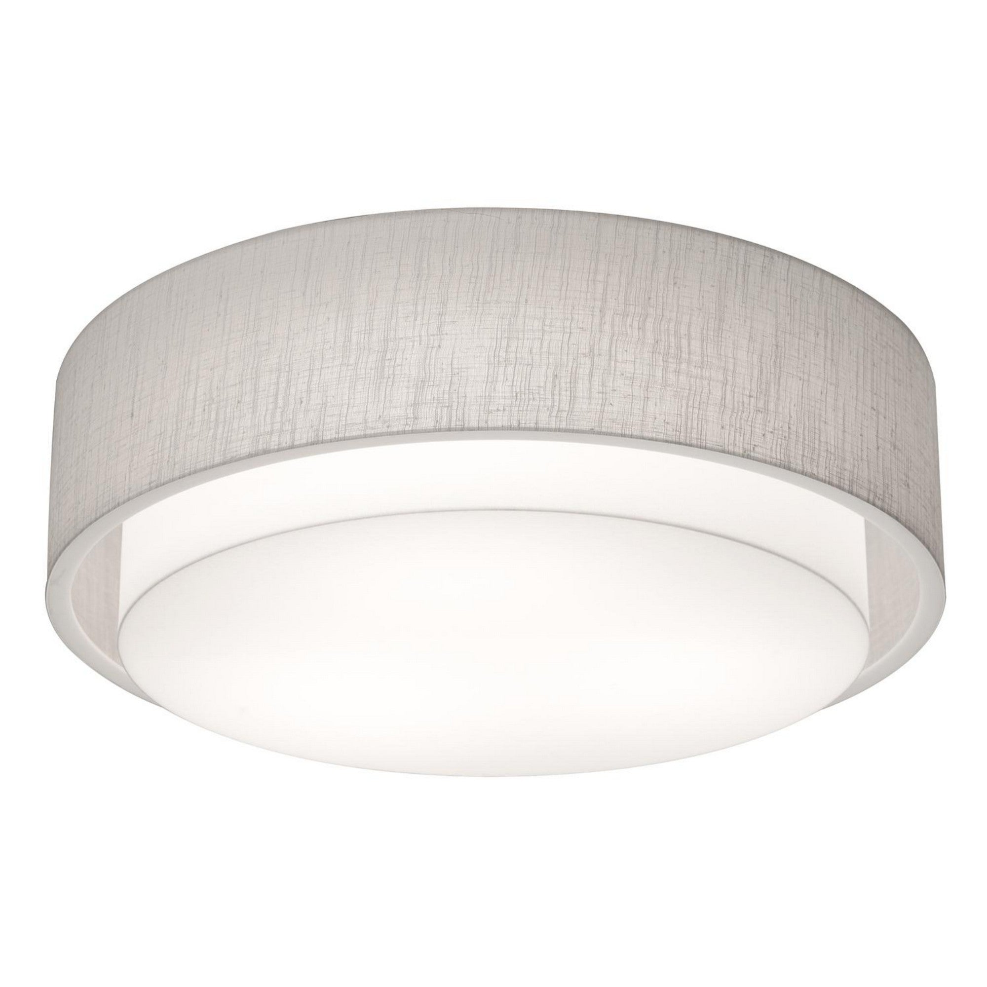 Sanibel 18" LED Flush Mount, Linen White Finish - Bees Lighting