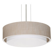 Sanibel 16" LED Pendant, Satin Nickel & Jute Shade - Bees Lighting