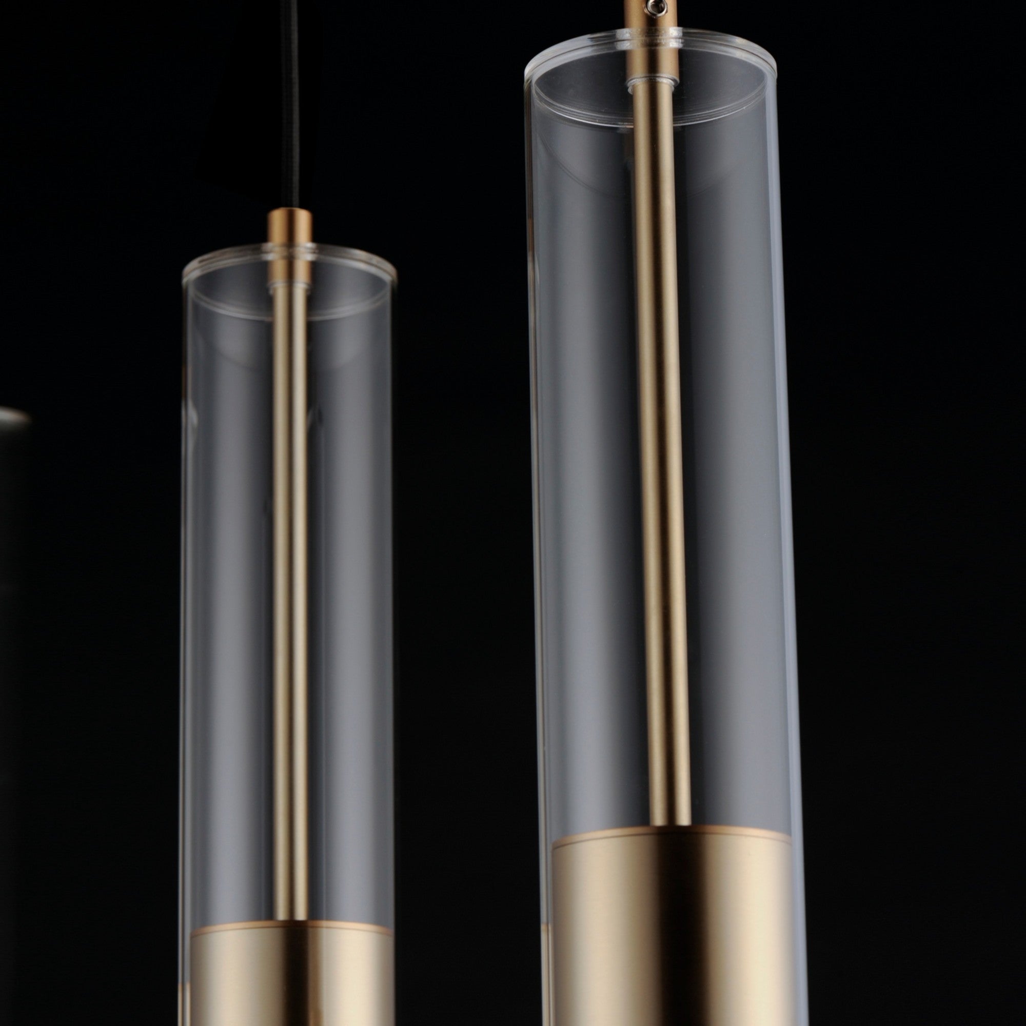 Torch 28" 4-Light Linear LED Pendant, Satin Brass Finish - Bees Lighting