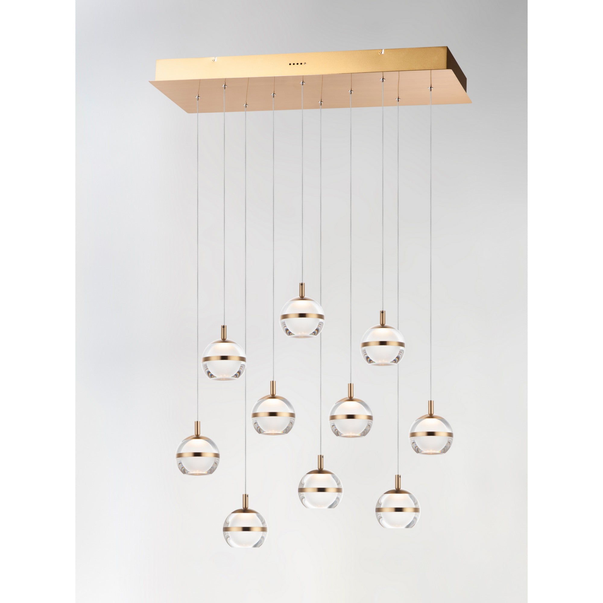 Swank LED 10-Light Linear Pendant - Bees Lighting
