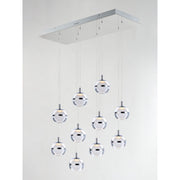 Swank LED 10-Light Linear Pendant - Bees Lighting