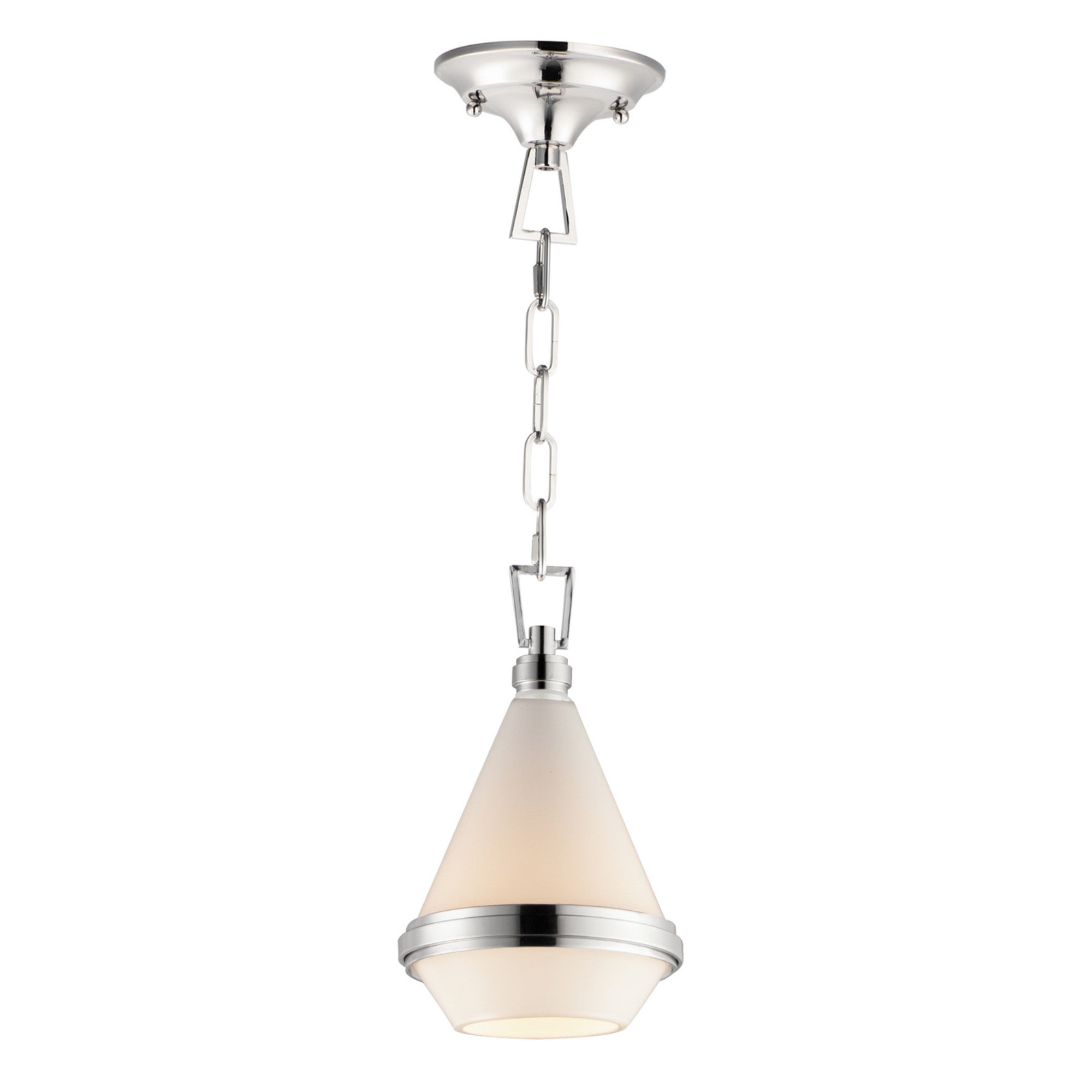Giza 10" Mini Pendant, Polished Nickel Finish