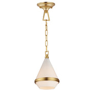 Giza 10" Mini Pendant, Satin Brass Finish - Bees Lighting