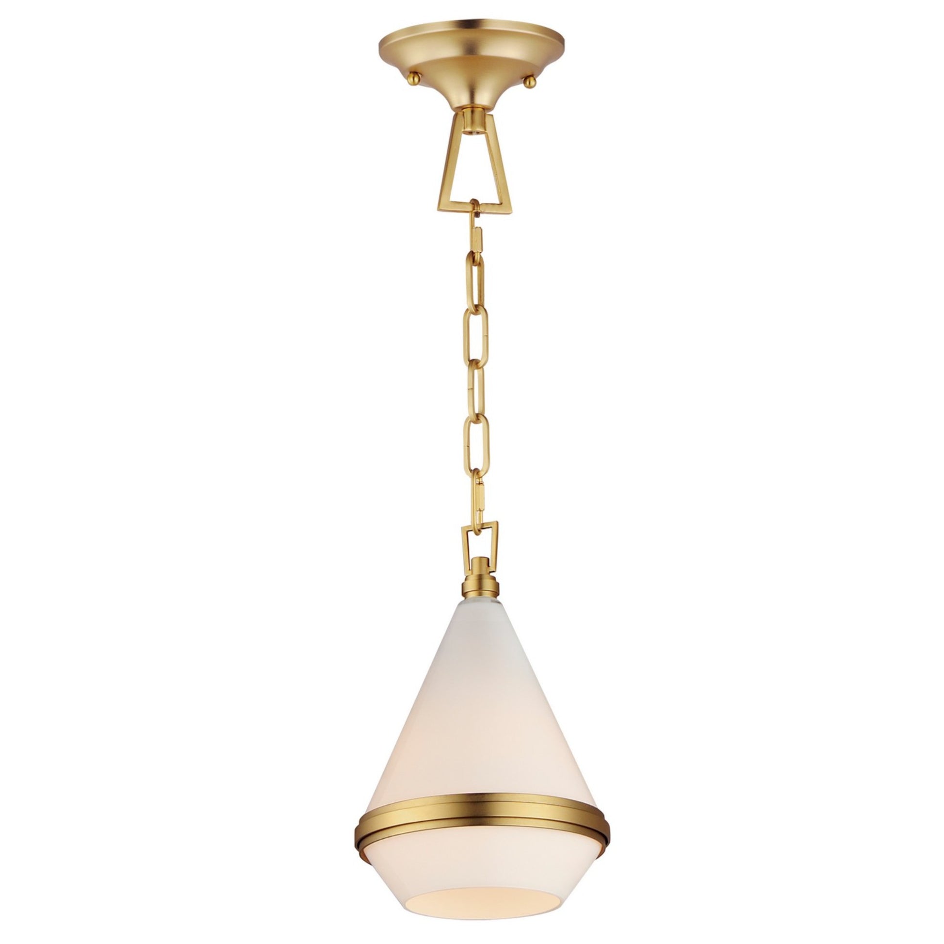 Giza 10" Mini Pendant, Satin Brass Finish - Bees Lighting