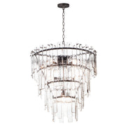 Warren 32" 12 Light Pendant, Dark Bronze Finish - Bees Lighting
