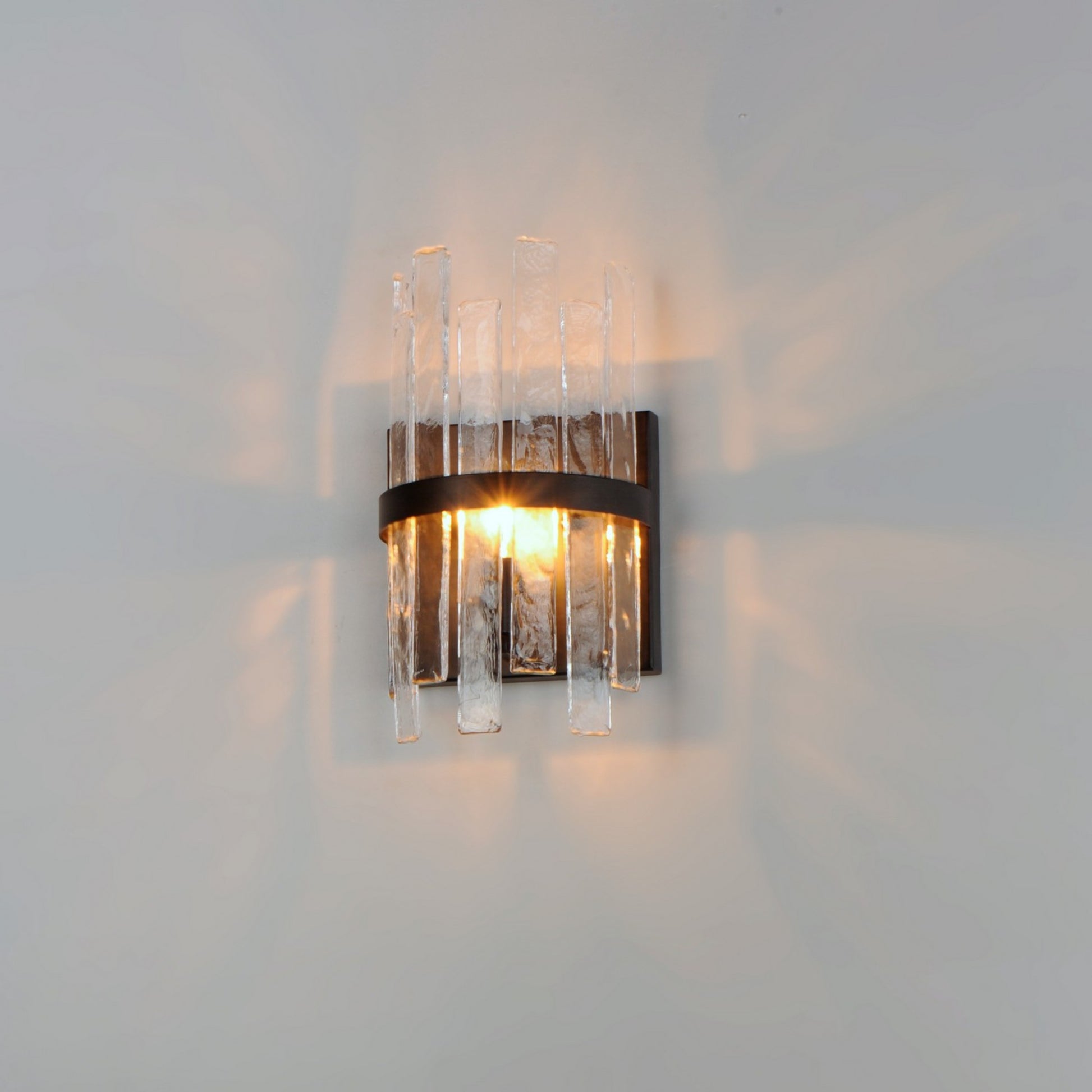 Warren 12" Wall Sconce, Dark Bronze Finish - Bees Lighting