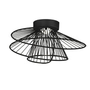 Zeta 20" LED Flush Mount, Black Finish - Bees Lighting