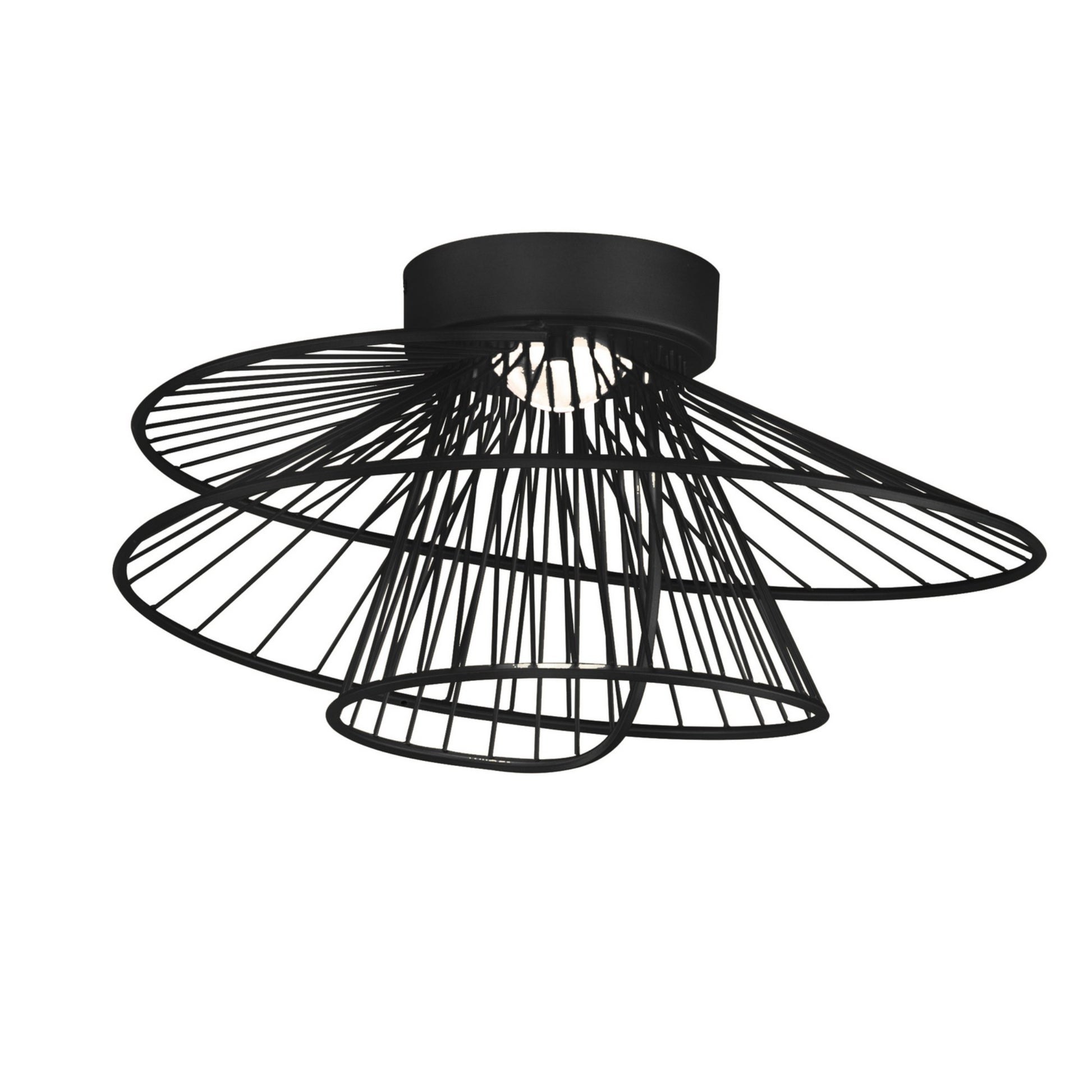 Zeta 20" LED Flush Mount, Black Finish - Bees Lighting