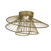 Zeta 20" LED Flush Mount, Natural Aged Brass Finish - Bees Lighting