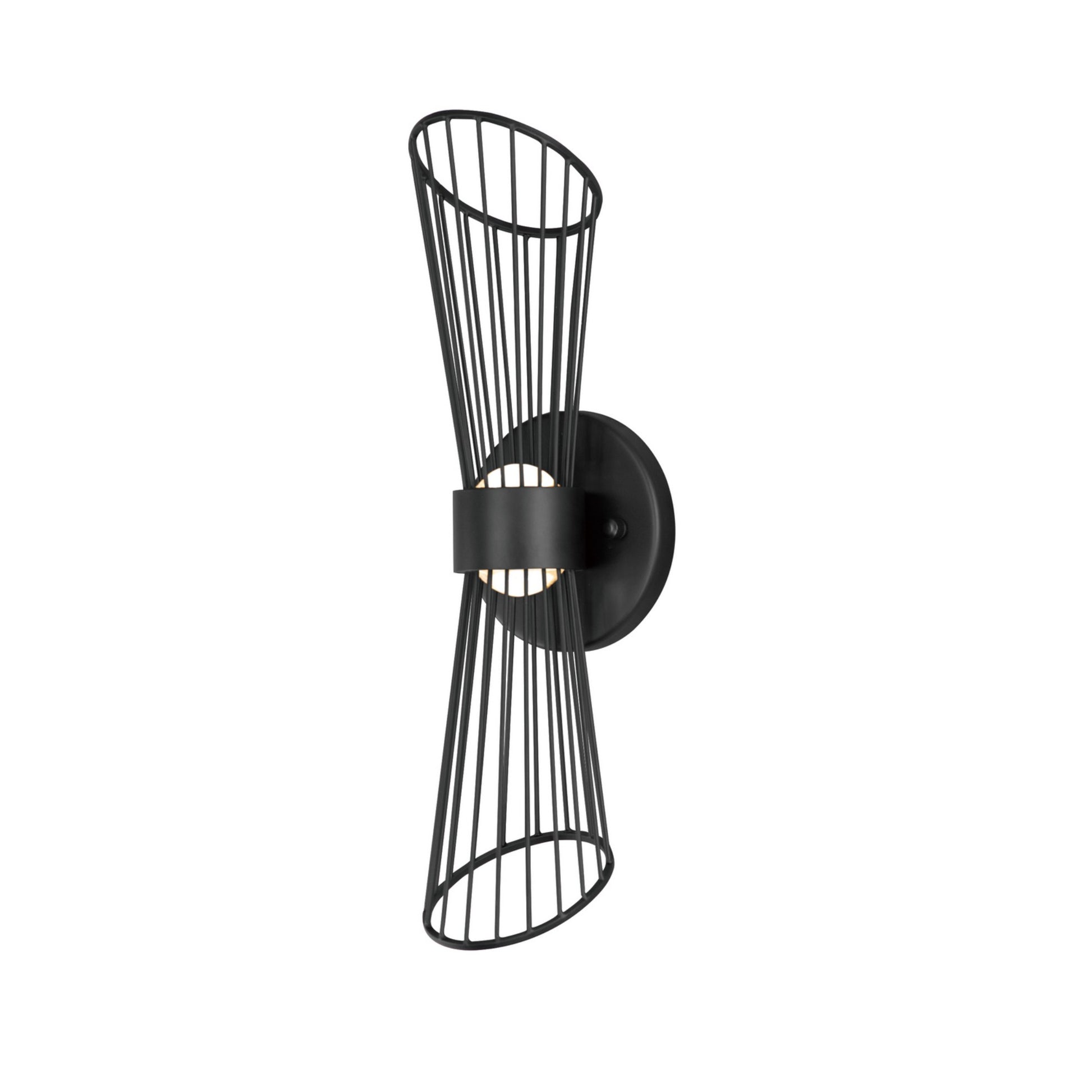 Zeta 16" LED Wall Sconce, Black Finish - Bees Lighting