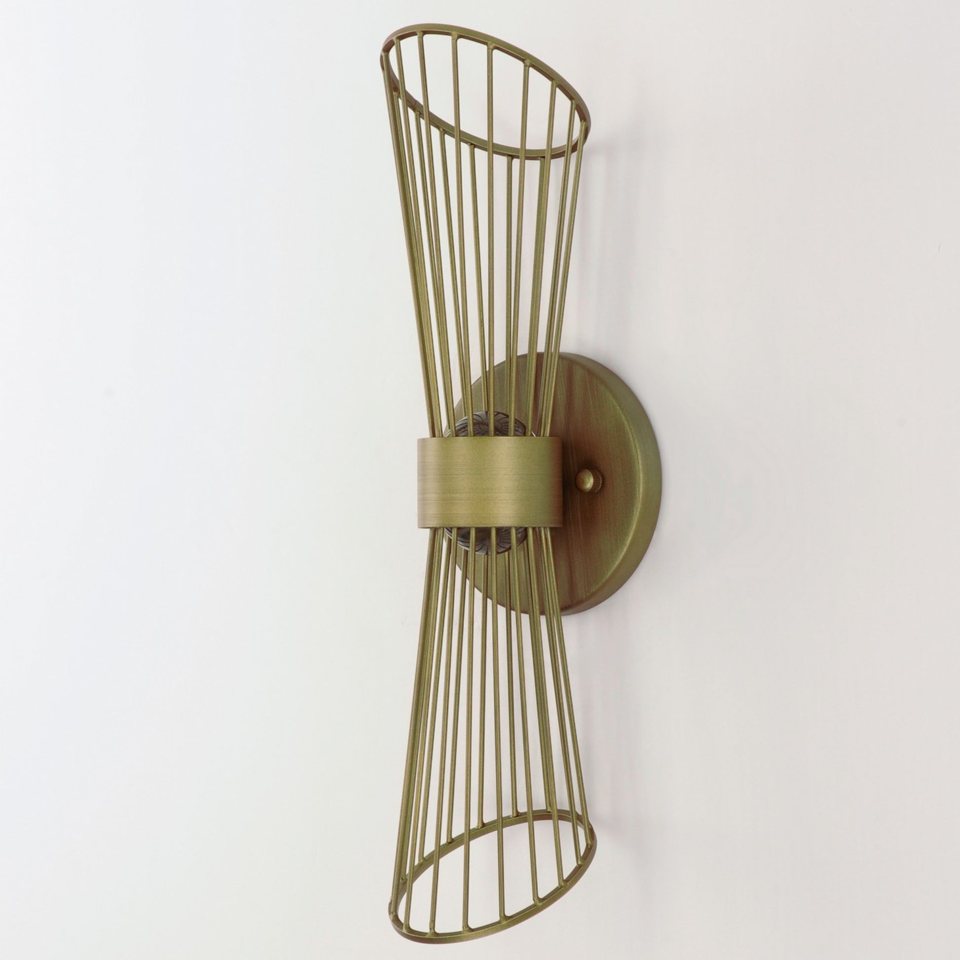 Zeta 16" LED Wall Sconce, Natural Aged Brass Finish - Bees Lighting