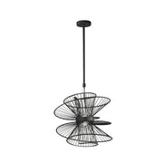 Zeta 22" LED Pendant, Black Finish - Bees Lighting
