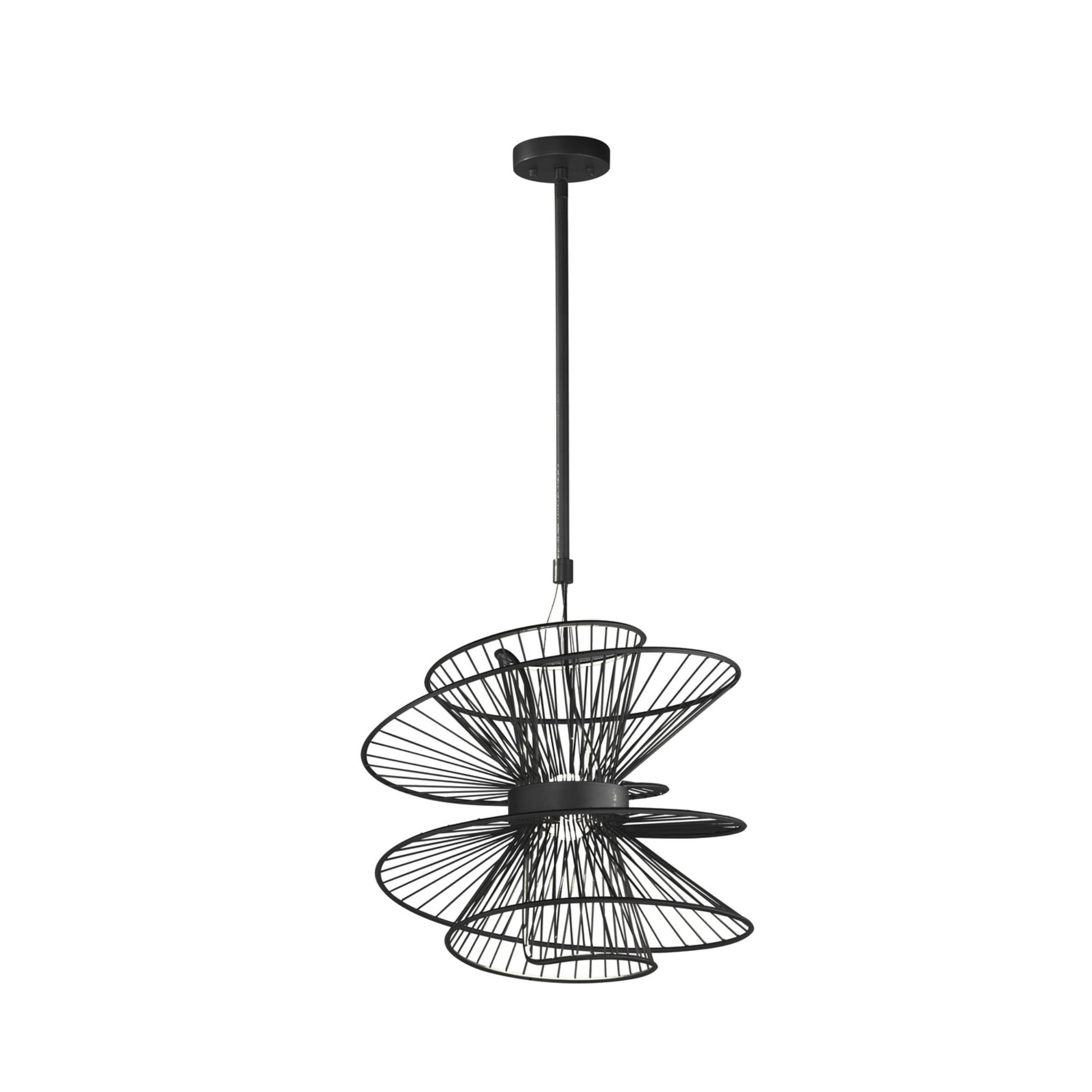 Zeta 22" LED Pendant, Black Finish - Bees Lighting