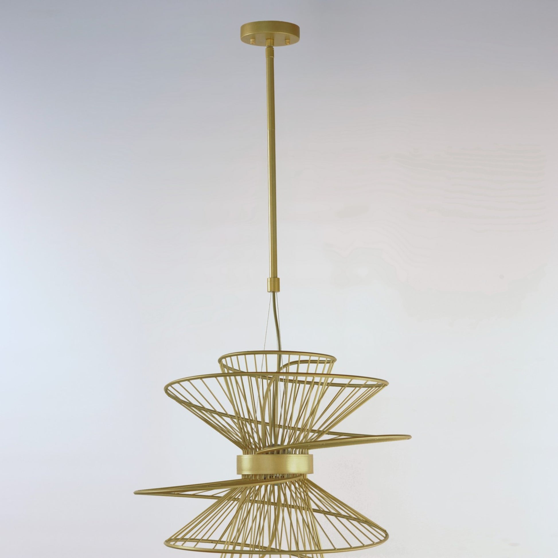 Zeta 22" LED Pendant, Natural Aged Brass Finish - Bees Lighting