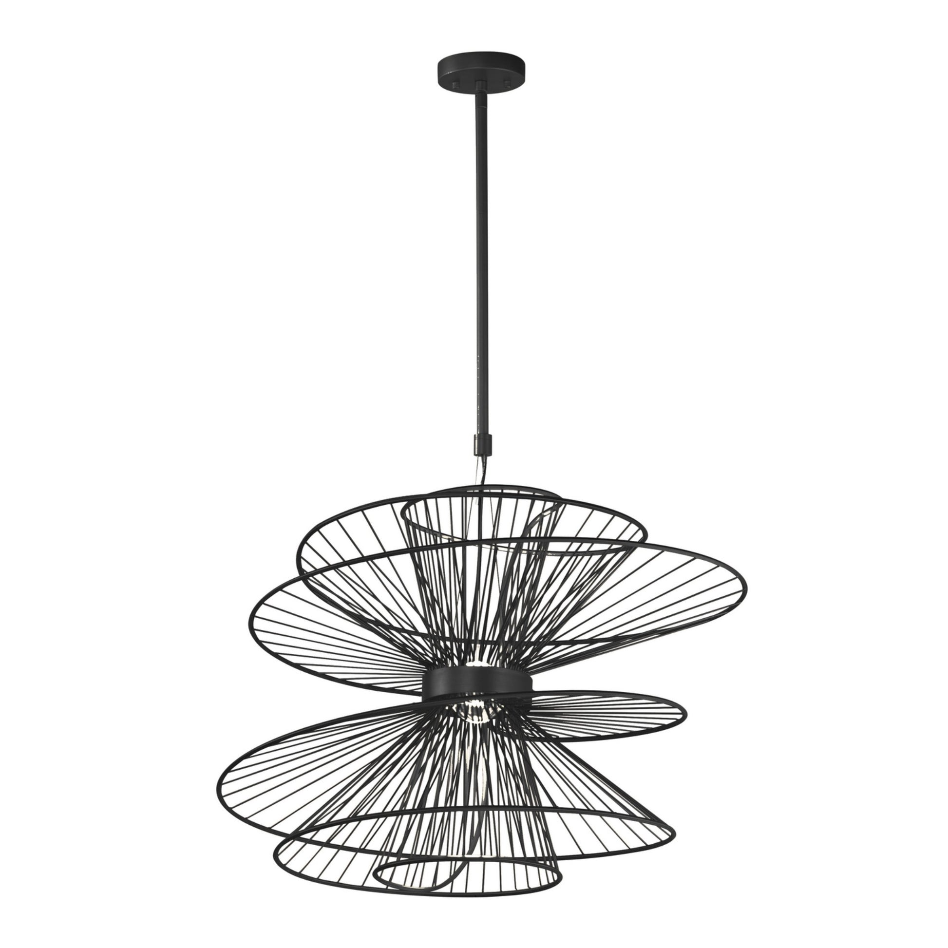 Zeta 31" LED Pendant, Black Finish - Bees Lighting