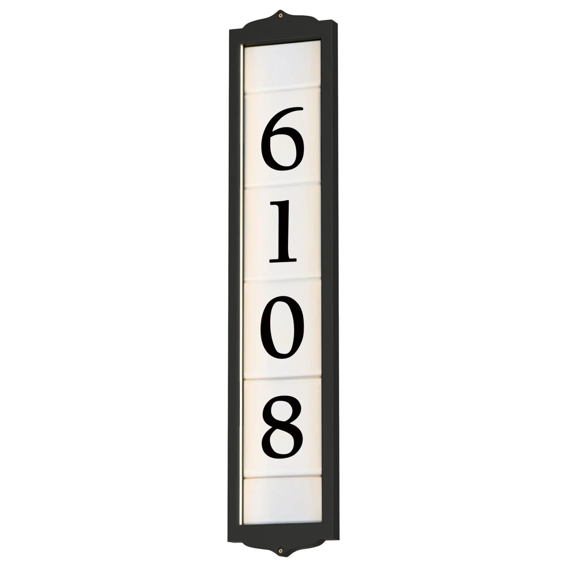 Address 25" LED Address Frame, Black Finish, Classic - Bees Lighting