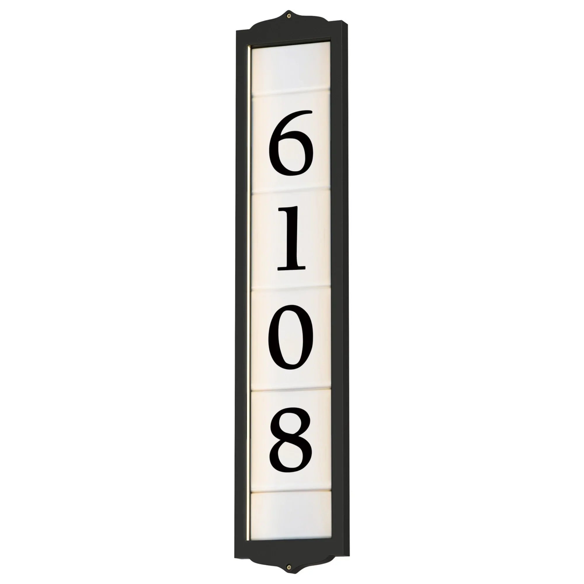Address 25" LED Address Frame, Black Finish, Classic - Bees Lighting