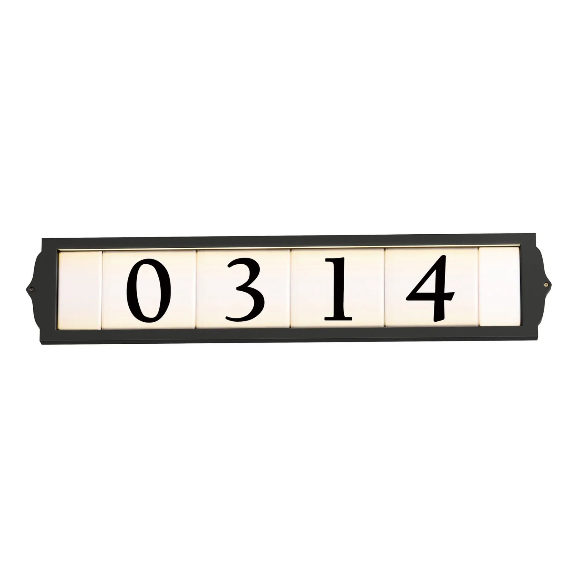 Address 25" LED Address Frame, Black Finish, Classic - Bees Lighting