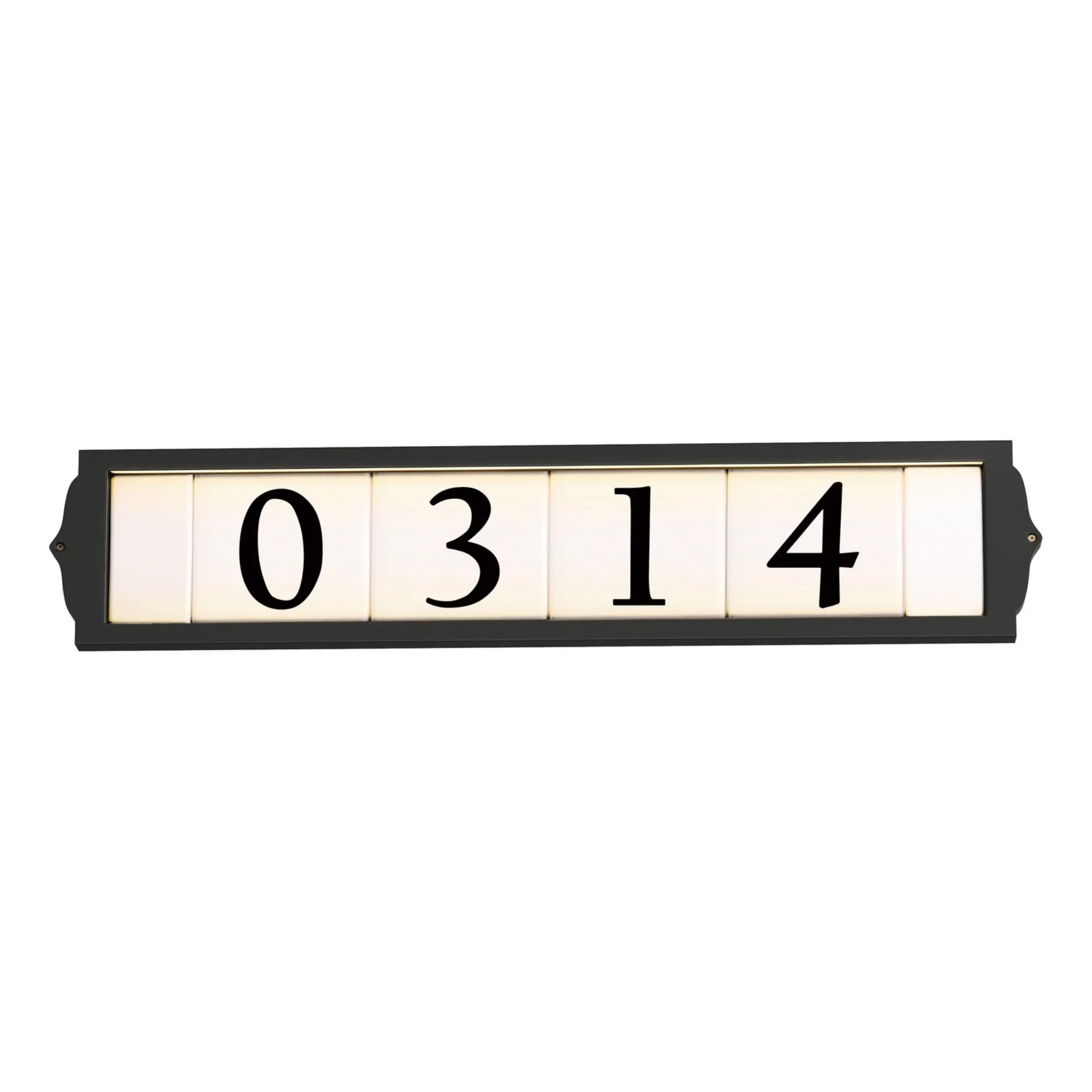 Address 25" LED Address Frame, Black Finish, Classic - Bees Lighting