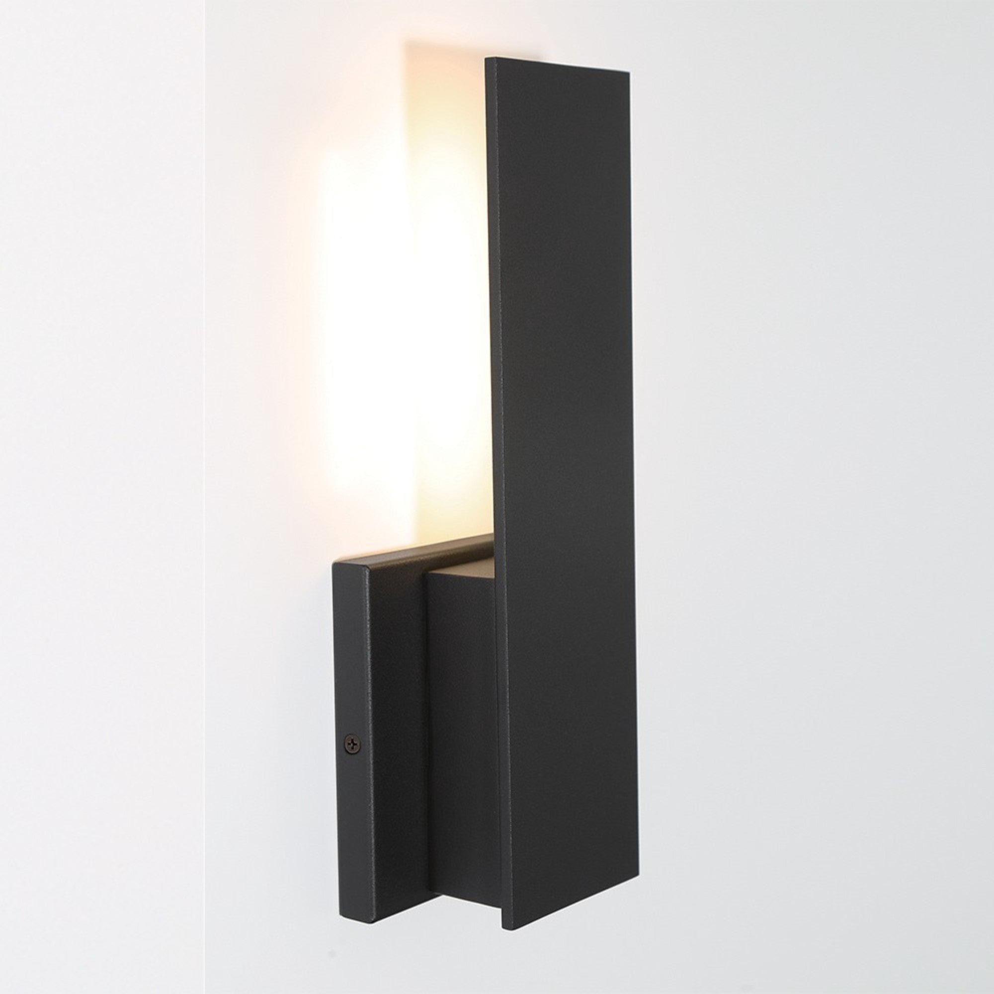 Annette 12" LED Outdoor Wall Sconce, Black Finish - Bees Lighting