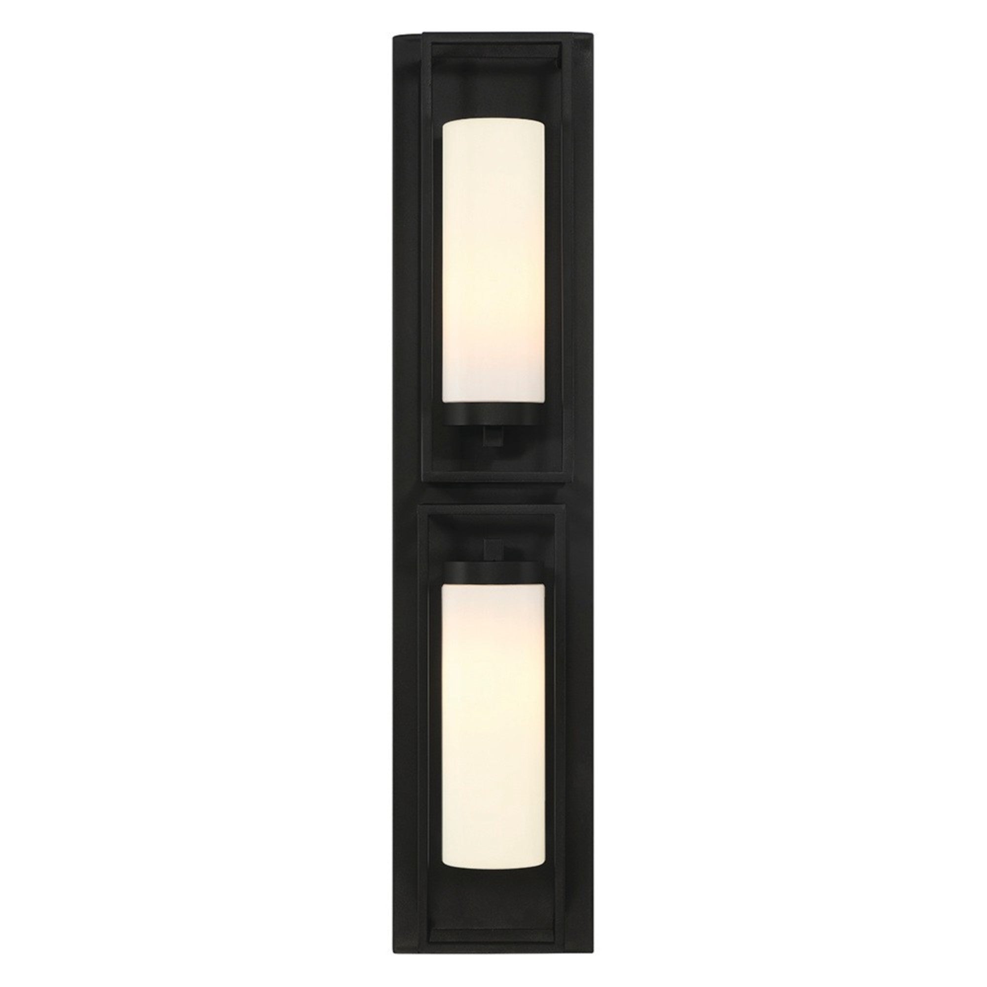 Ren 2-Light 36" Outdoor Wall Sconce, Black Finish - Bees Lighting