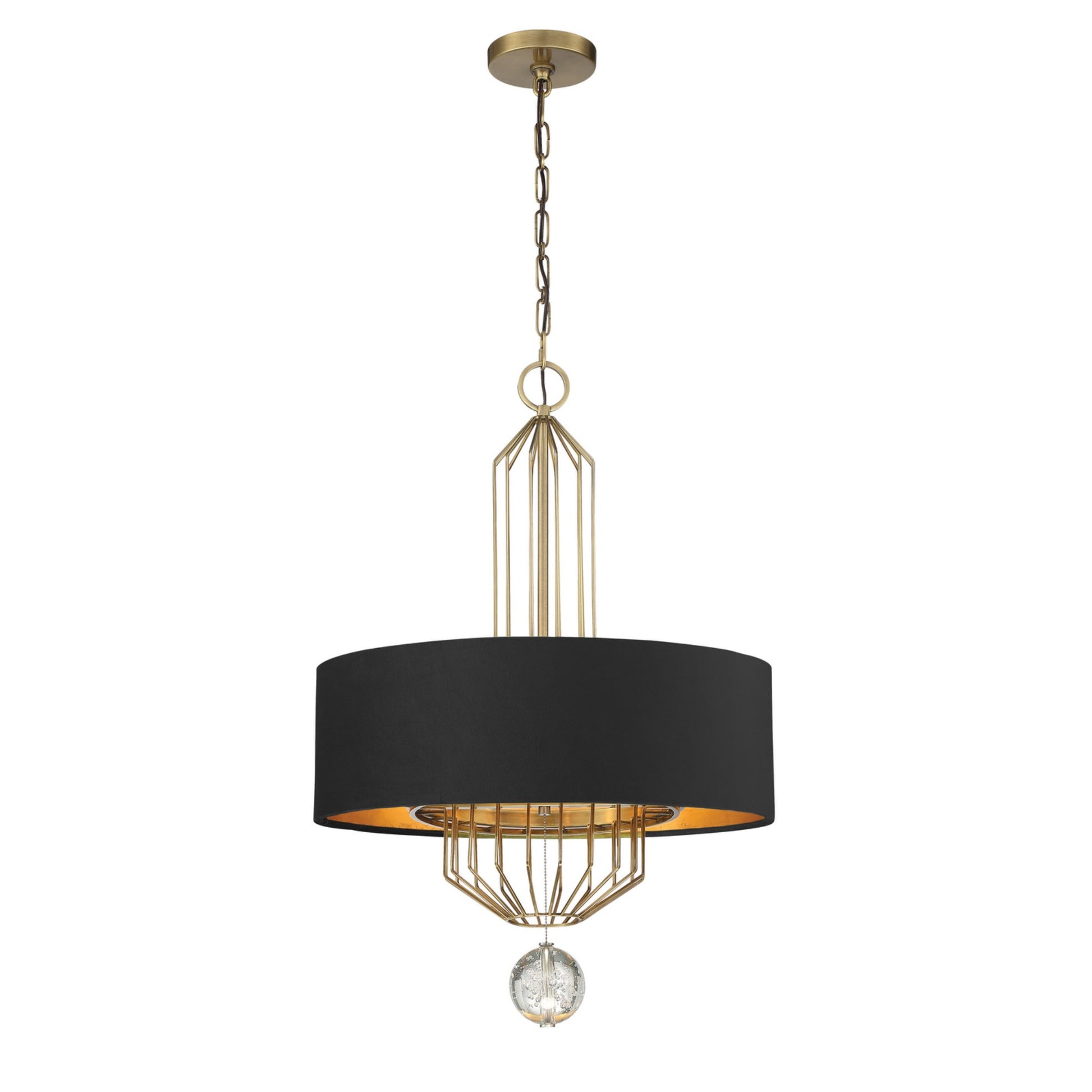 Grandeur 24" 6-Light Pendant, Aged Antique Brass Finish - Bees Lighting