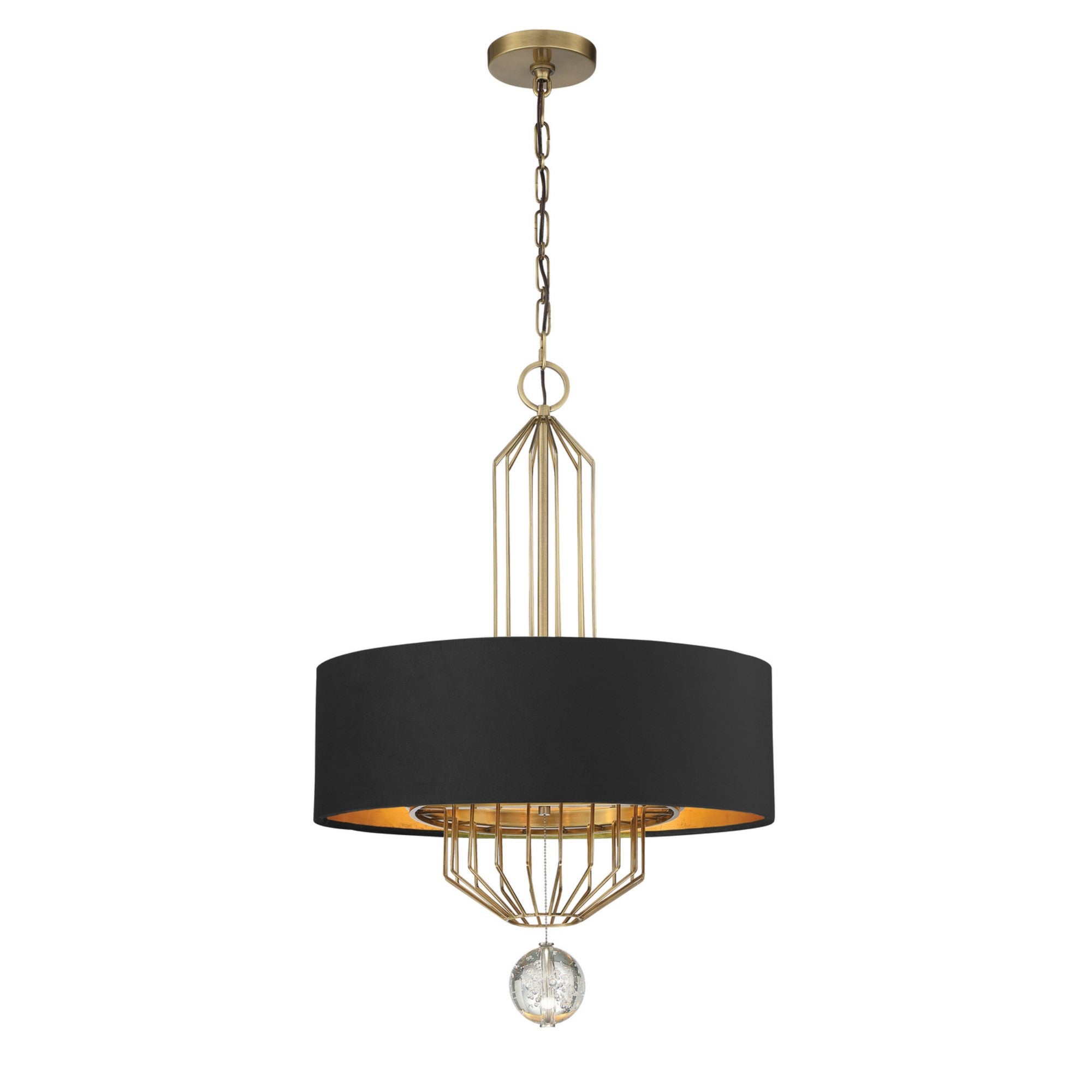 Grandeur 24" 6-Light Pendant, Aged Antique Brass Finish - Bees Lighting