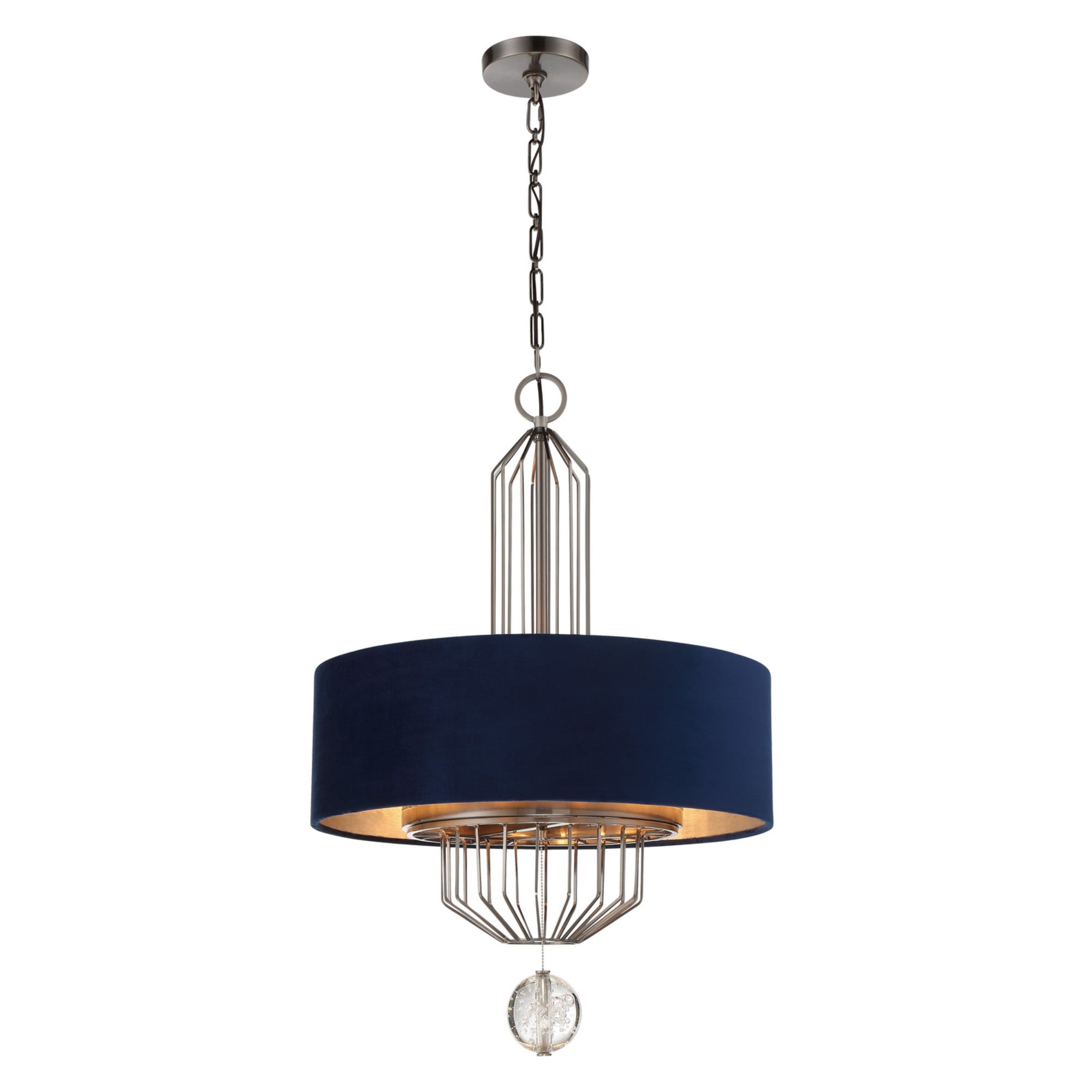 Grandeur 24" 6-Light Pendant, Aged Antique Nickel Finish - Bees Lighting