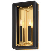 Sable Point 17" 2-Light Wall Sconce, Sand Coal & Honey Gold Accents - Bees Lighting