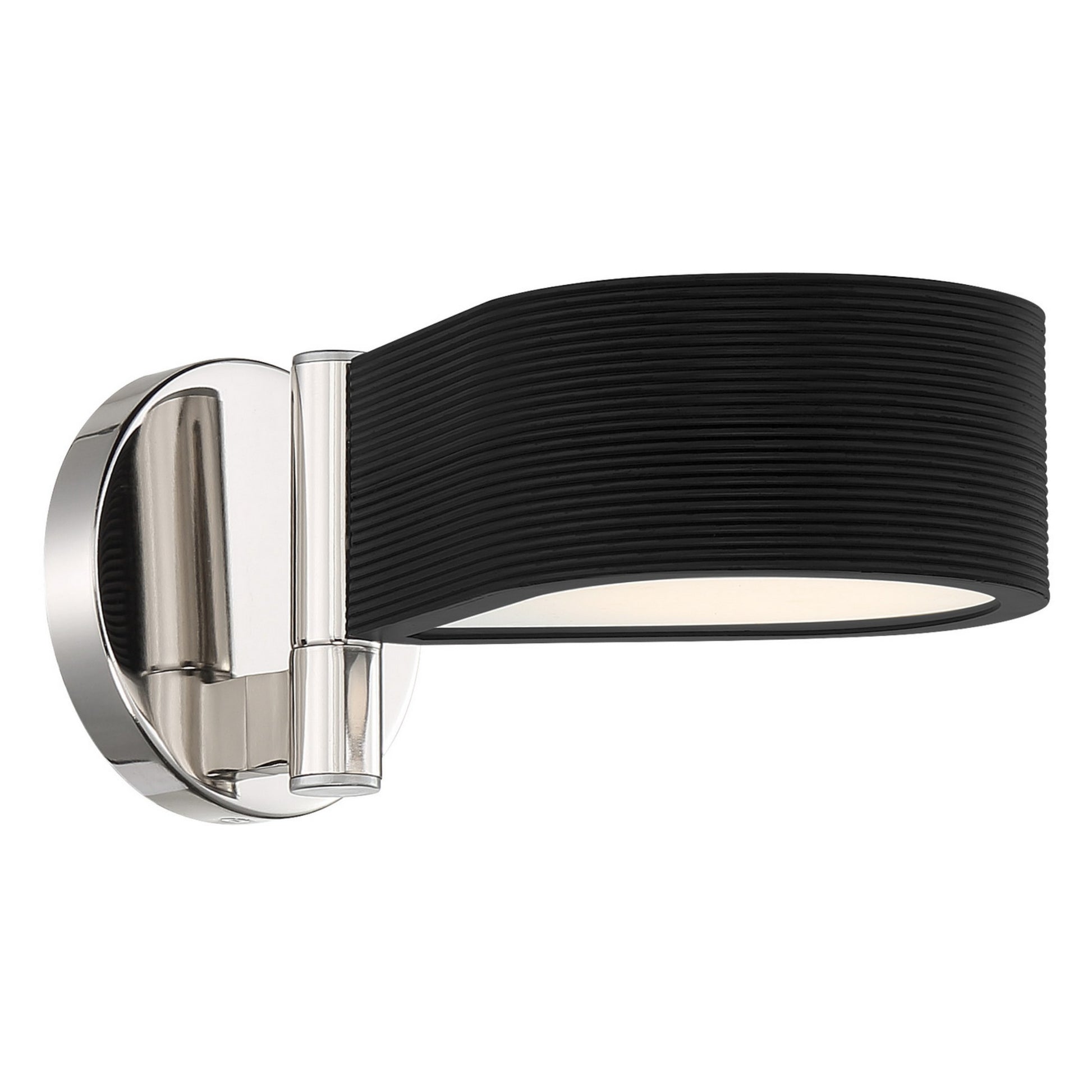 Side Step LED Vanity Light Coal & Polished Nickel finish - Bees Lighting