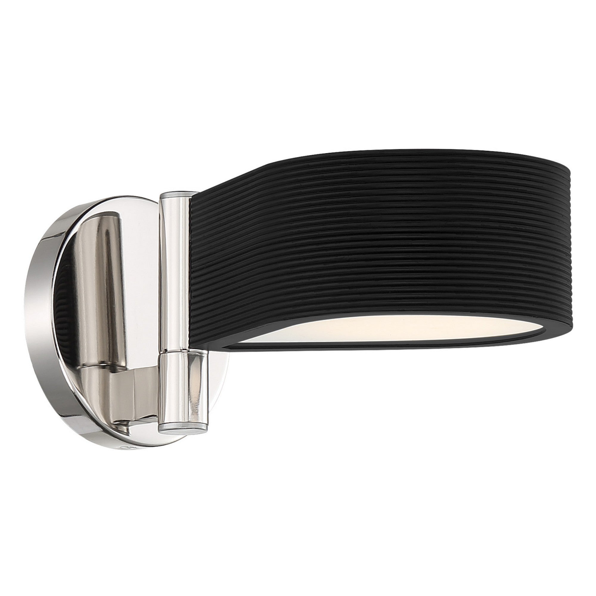 Side Step LED Vanity Light Coal & Polished Nickel finish - Bees Lighting