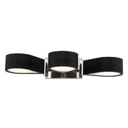 Side Step LED Vanity Light Coal & Polished Nickel finish - Bees Lighting