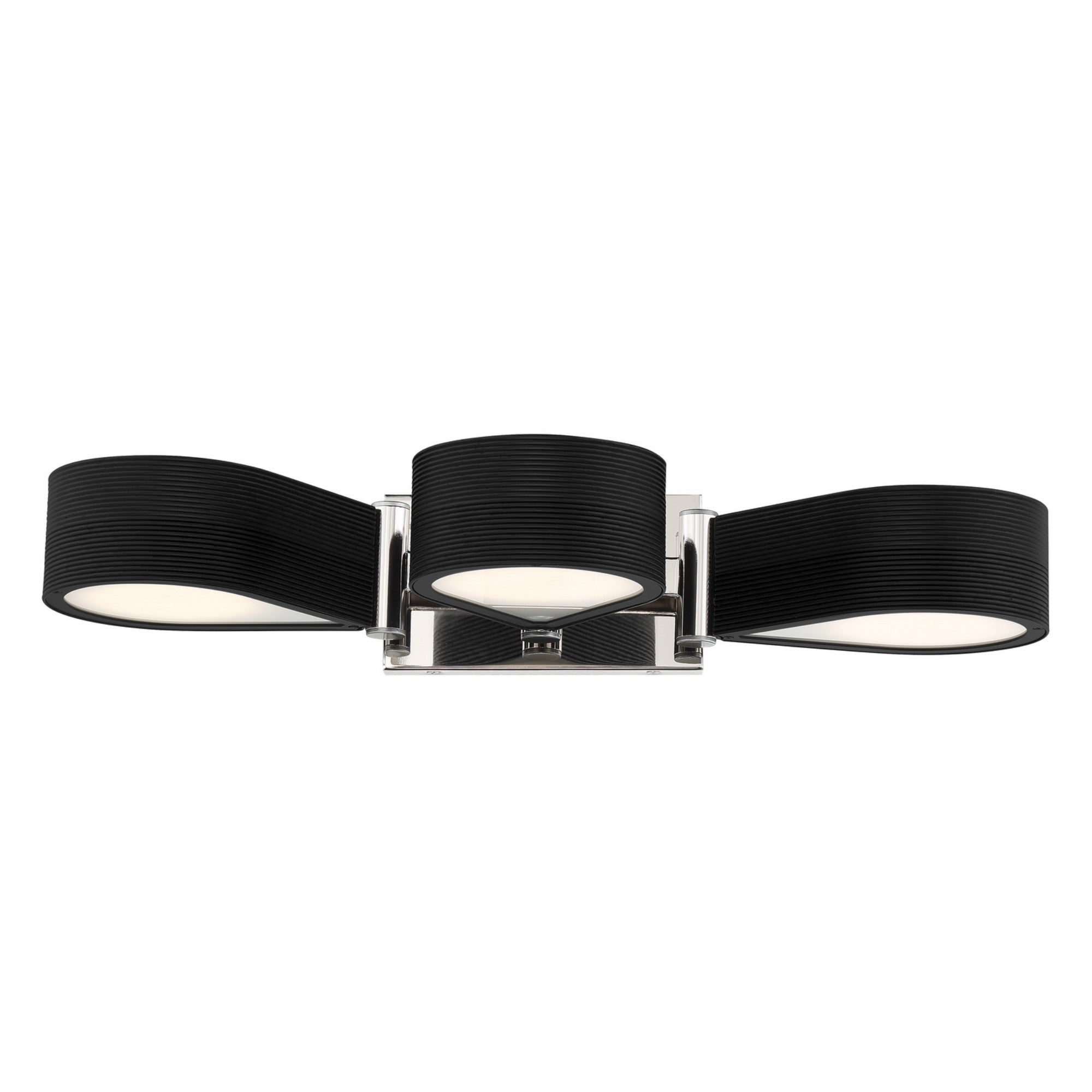 Side Step LED Vanity Light Coal & Polished Nickel finish - Bees Lighting