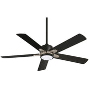 Stout 54" Ceiling Fan with LED Light Kit and Remote, Black Coal - Bees Lighting