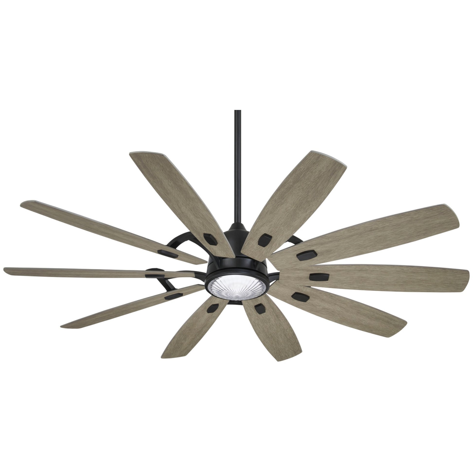 Barn 65" LED Smart Ceiling Fan with Remote, Black Coal - Bees Lighting