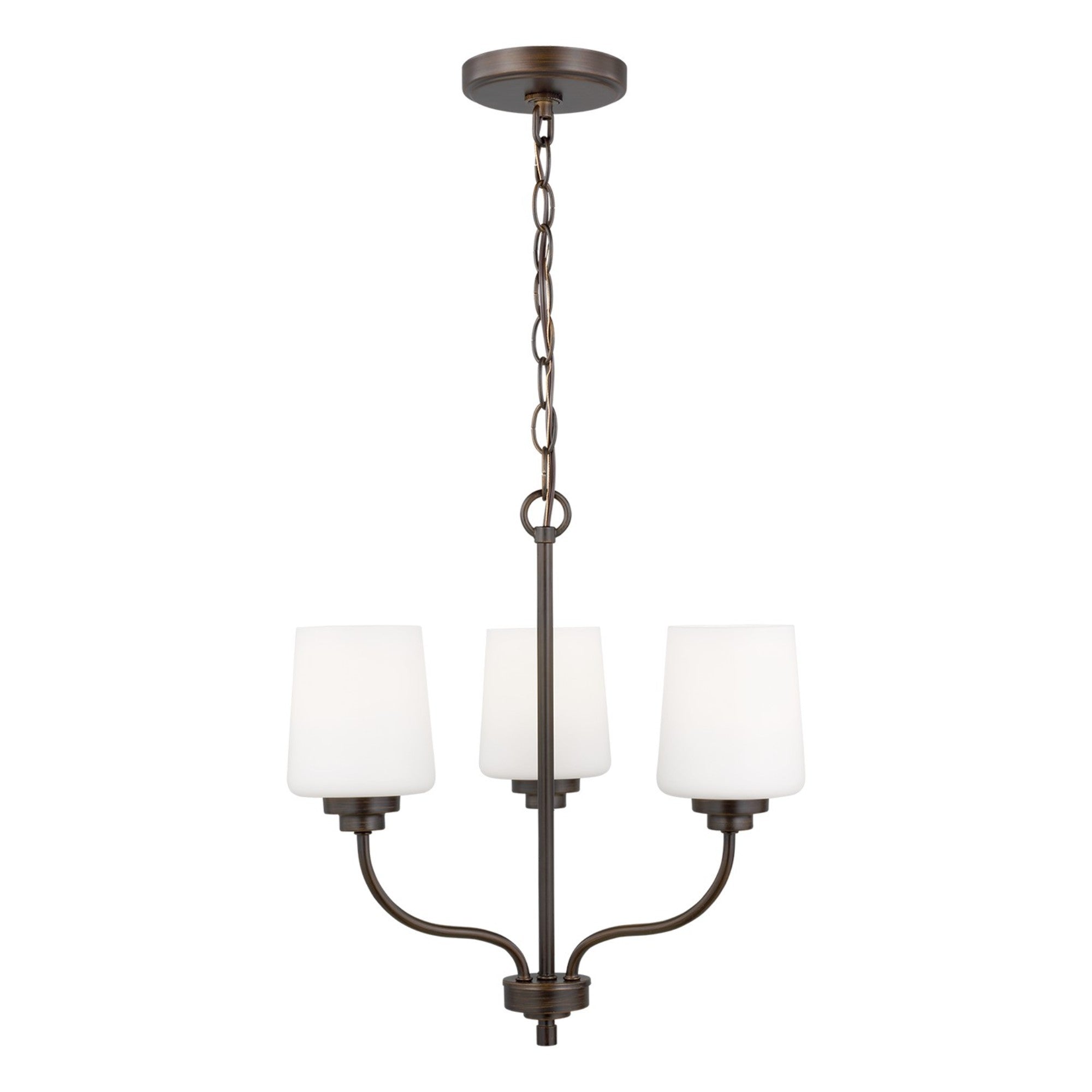 Windom 18" 3-Light Chandelier, Bronze Finish - Bees Lighting