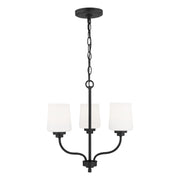 Windom 18" 3-Light LED Chandelier, Midnight Black Finish - Bees Lighting
