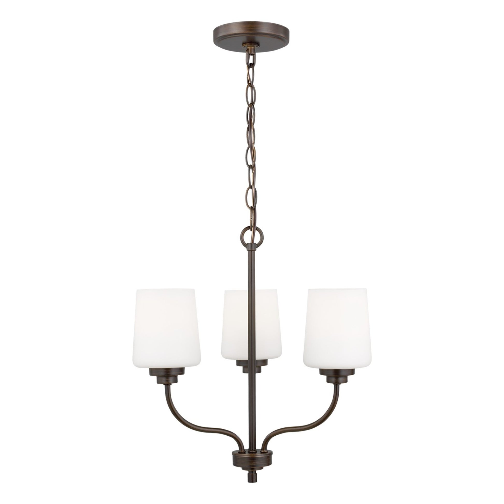 Windom 18" 3-Light LED Chandelier, Bronze Finish - Bees Lighting