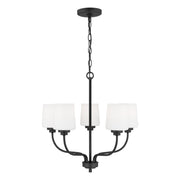 Windom 18" 5-Light Chandelier, Midnight Black Finish - Bees Lighting
