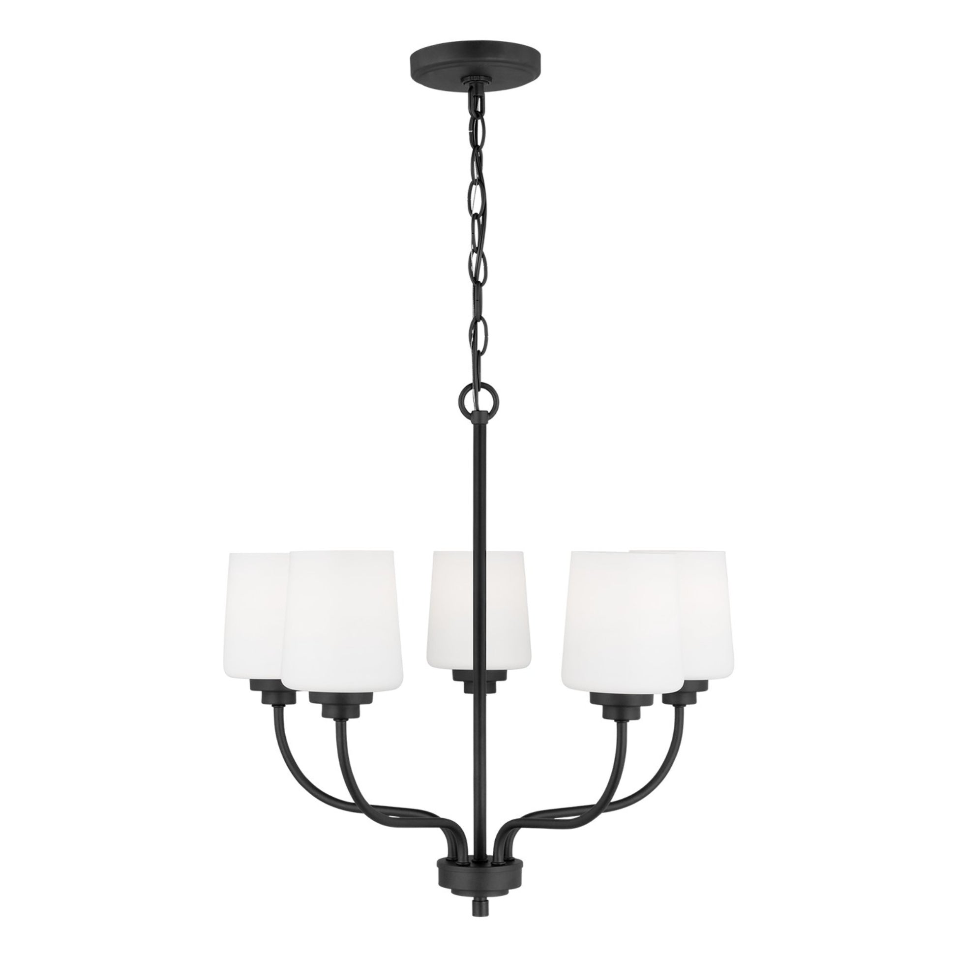 Windom 18" 5-Light Chandelier, Midnight Black Finish - Bees Lighting