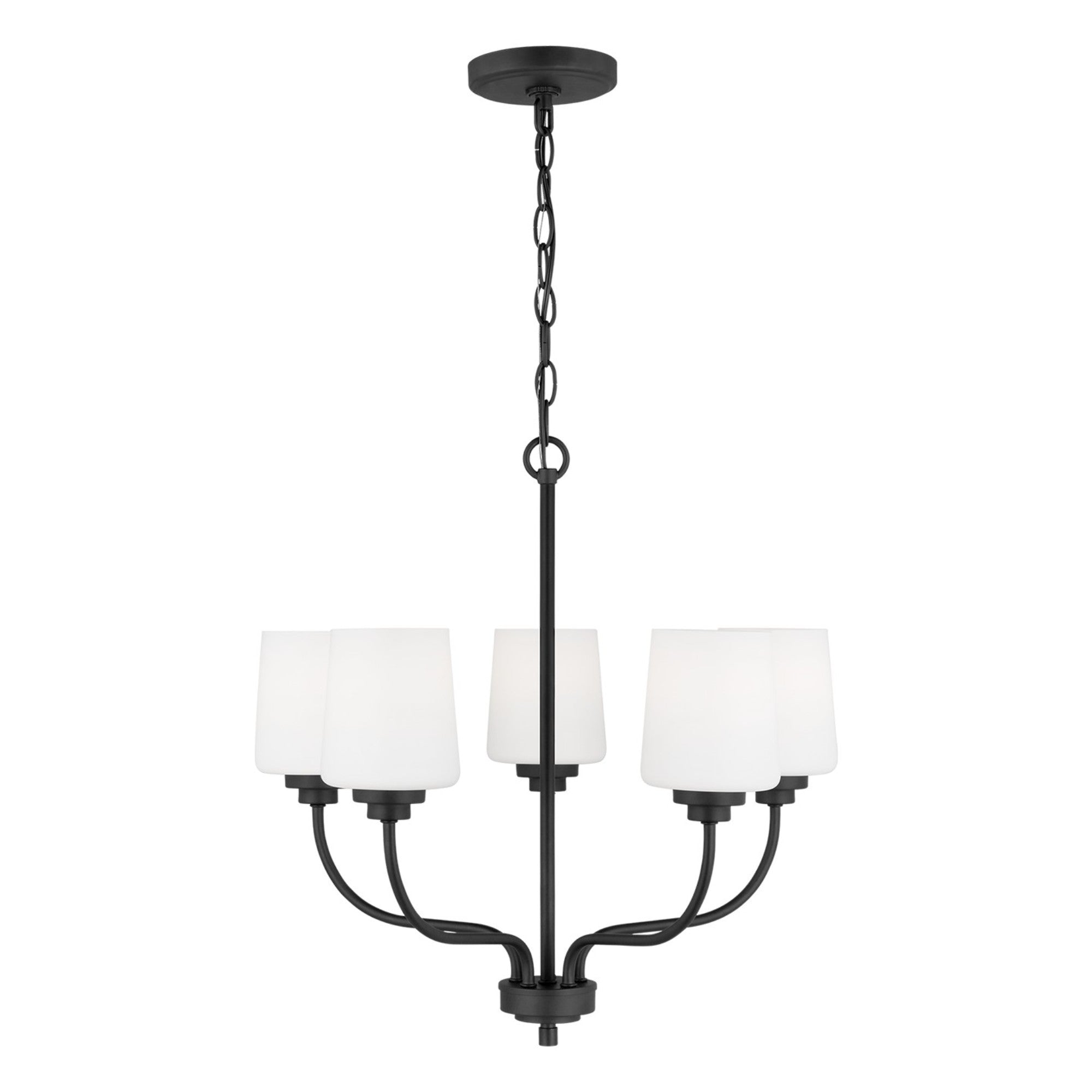 Windom 18" 5-Light Chandelier, Midnight Black Finish - Bees Lighting