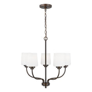 Windom 20" 5-Light Chandelier, Bronze Finish - Bees Lighting