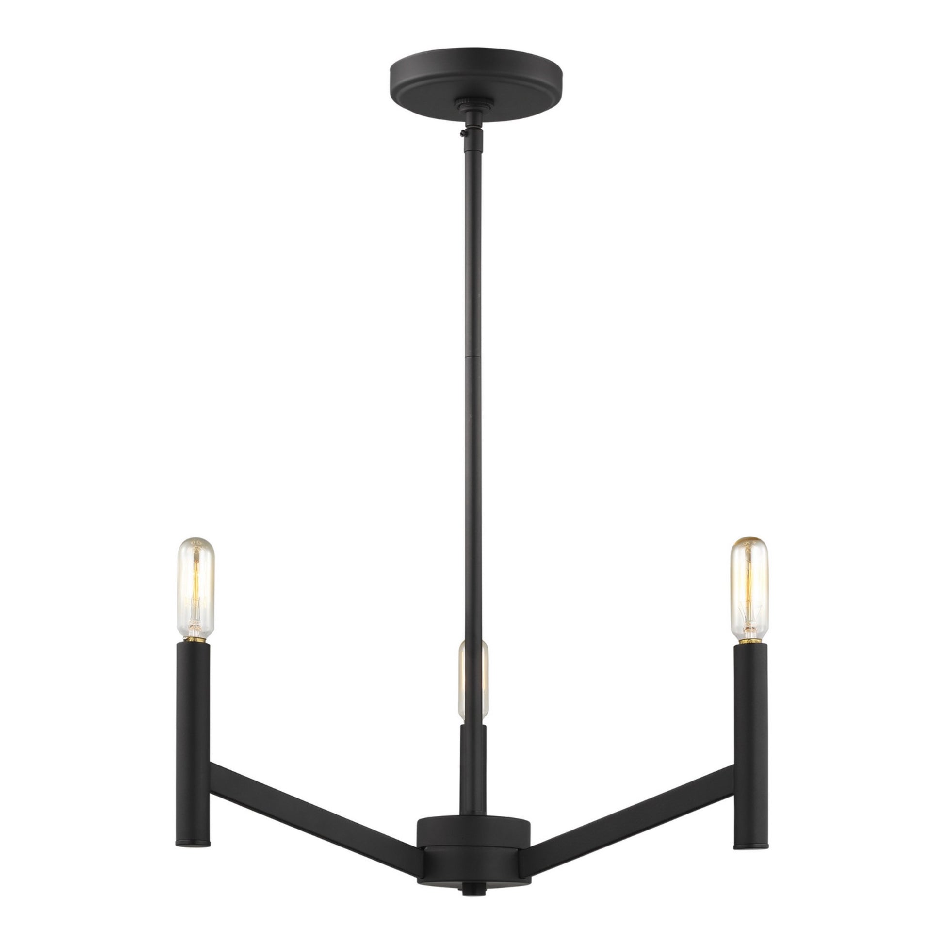 Vector 18" 3-Light Chandelier, Midnight Black Finish - Bees Lighting