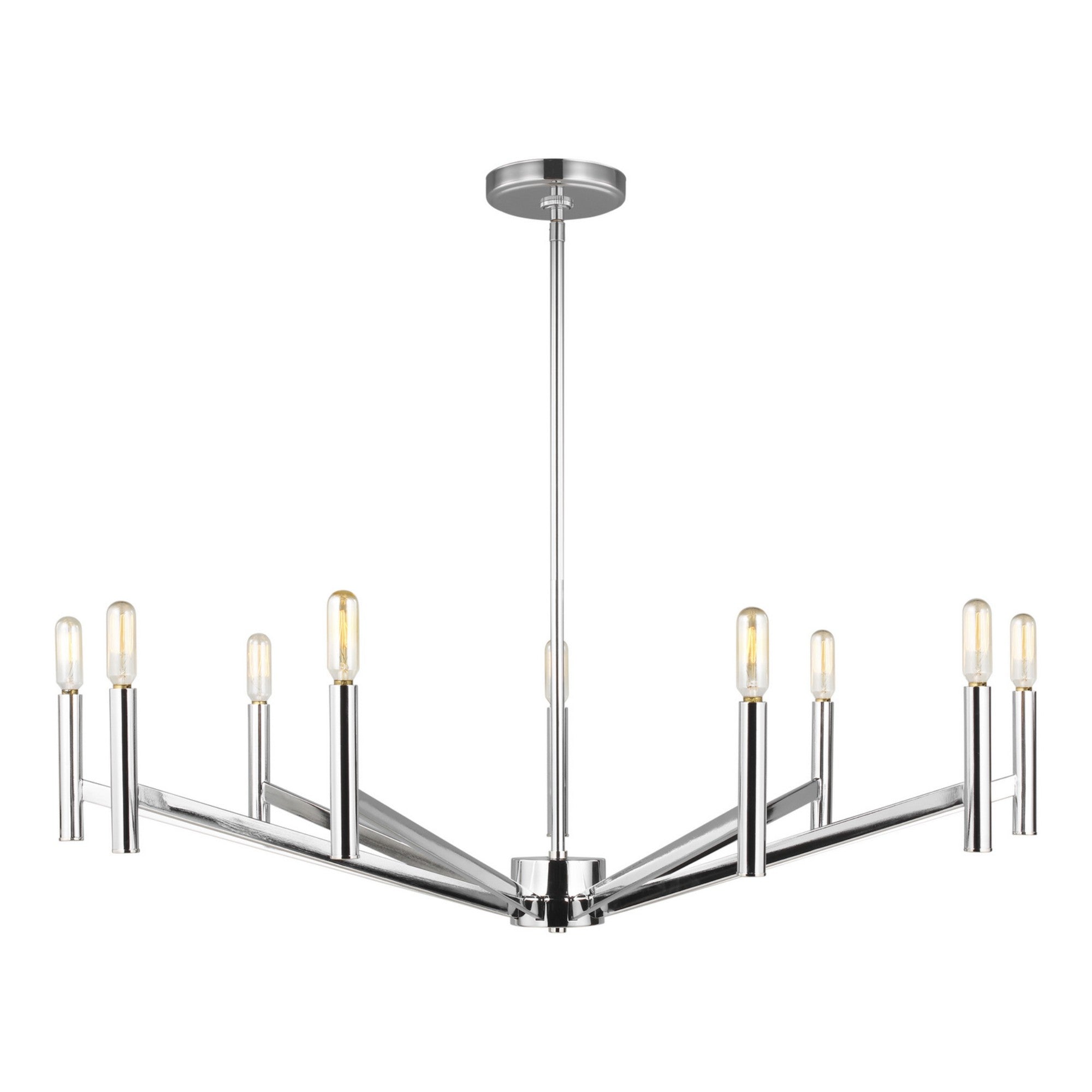 Vector 36" 9-Light Chandelier, Chrome Finish - Bees Lighting