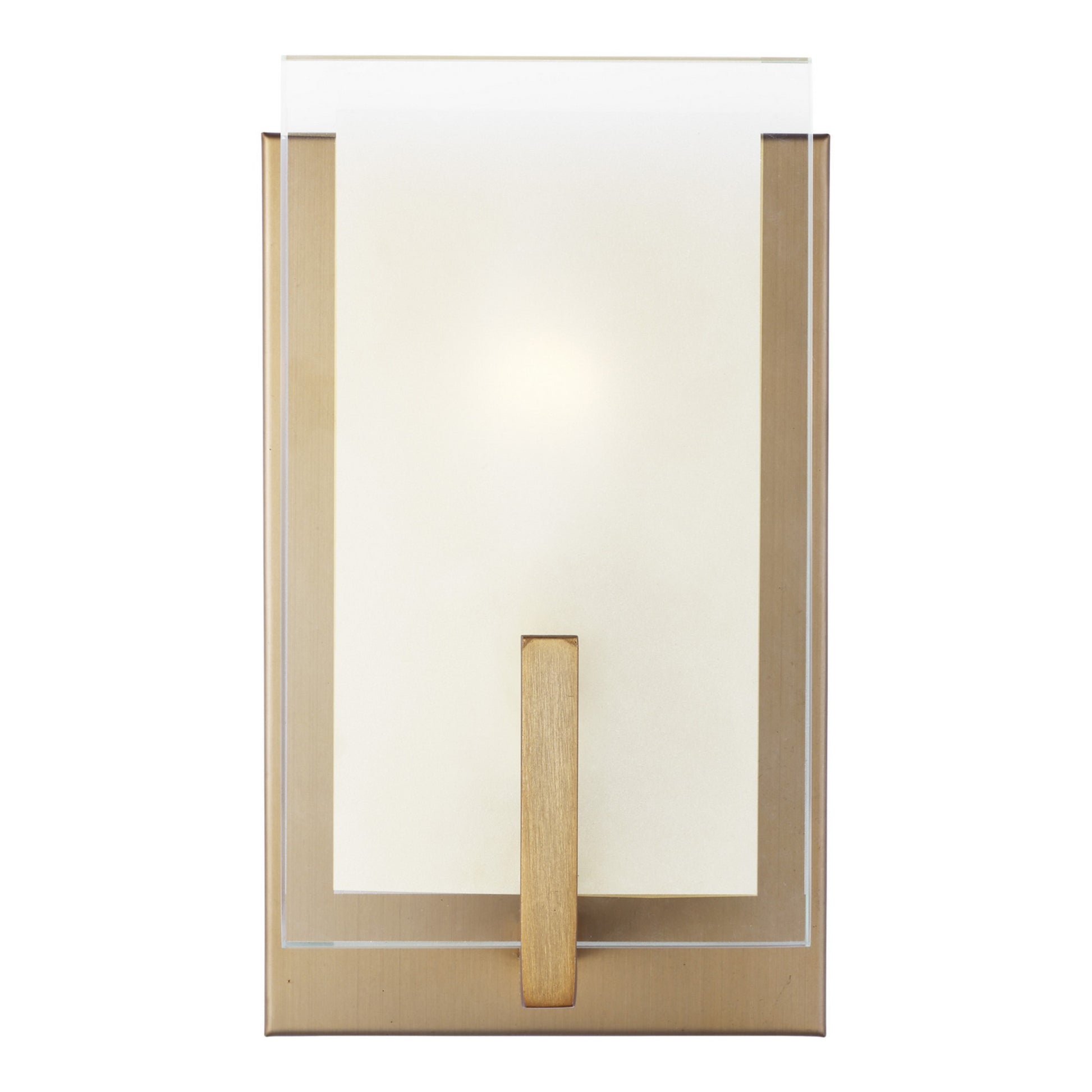 Syll 9" Bath Sconce, Satin Brass Finish - Bees Lighting