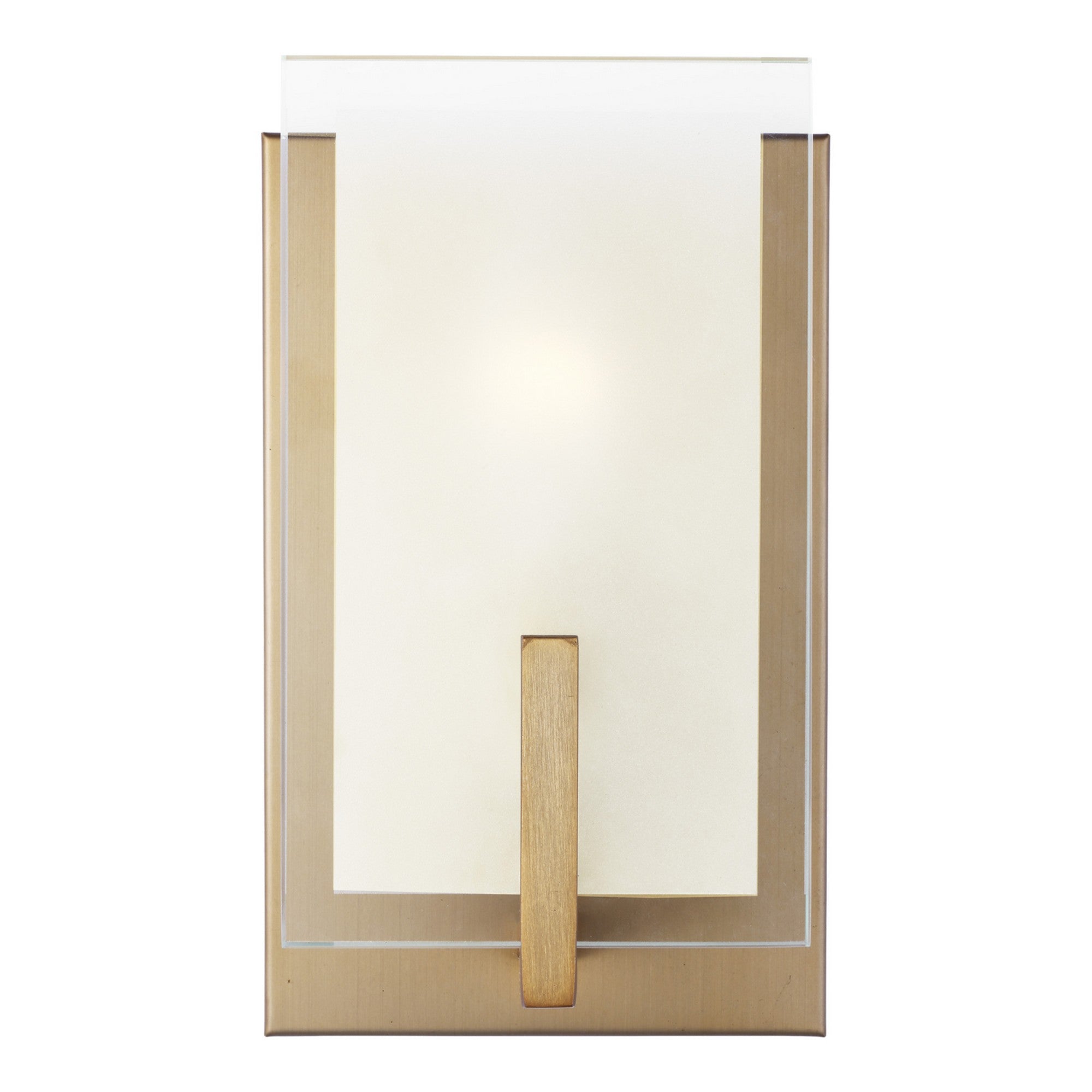Syll 9" Bath Sconce, Satin Brass Finish - Bees Lighting